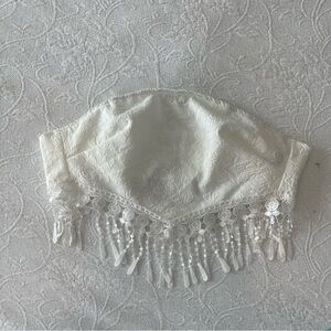 Elegant White Lace Strapless Top